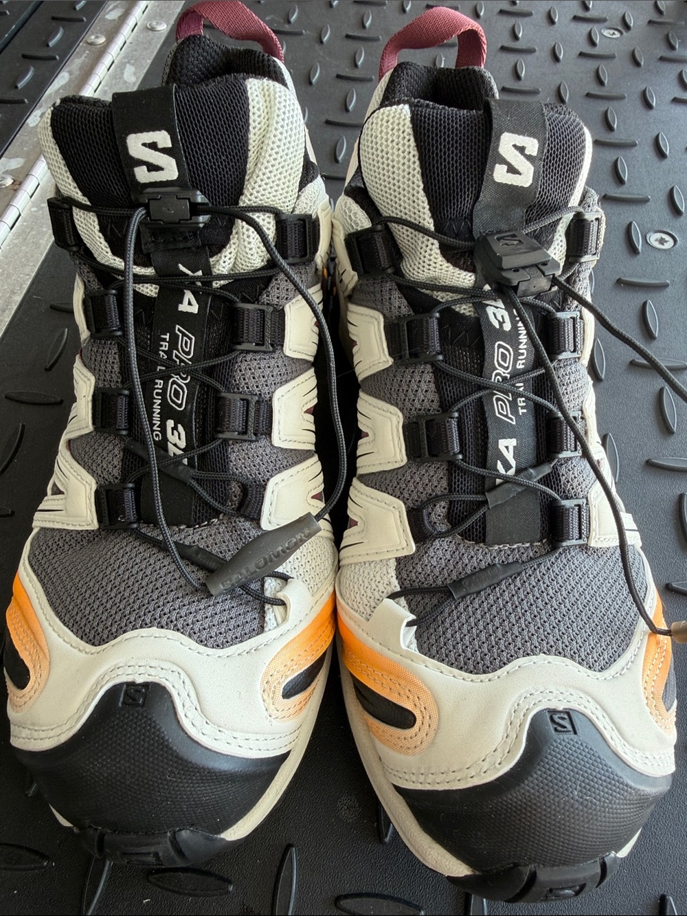 Salomon Trail Runners in Gray, Black & Orange